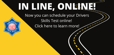 In Line, On Line, Schedule Drivers Skills Test.